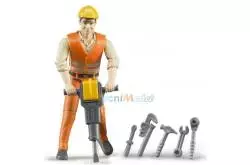 Figurine Ouvrier Avec Accessoires De Chantier - BRUDER 60020