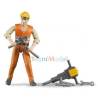 Figurine Ouvrier Avec Accessoires De Chantier - BRUDER 60020