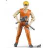 Figurine Ouvrier Avec Accessoires De Chantier - BRUDER 60020