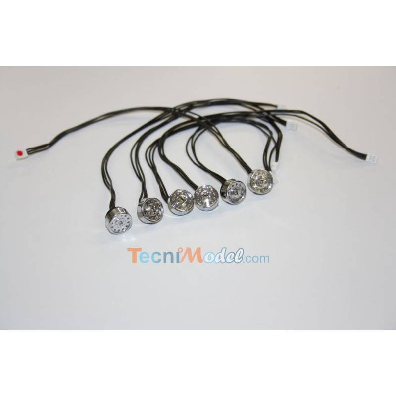 Lot de 6 feux arrière à leds pour camions radiocommandés - Pistenking / Verkerk RLR