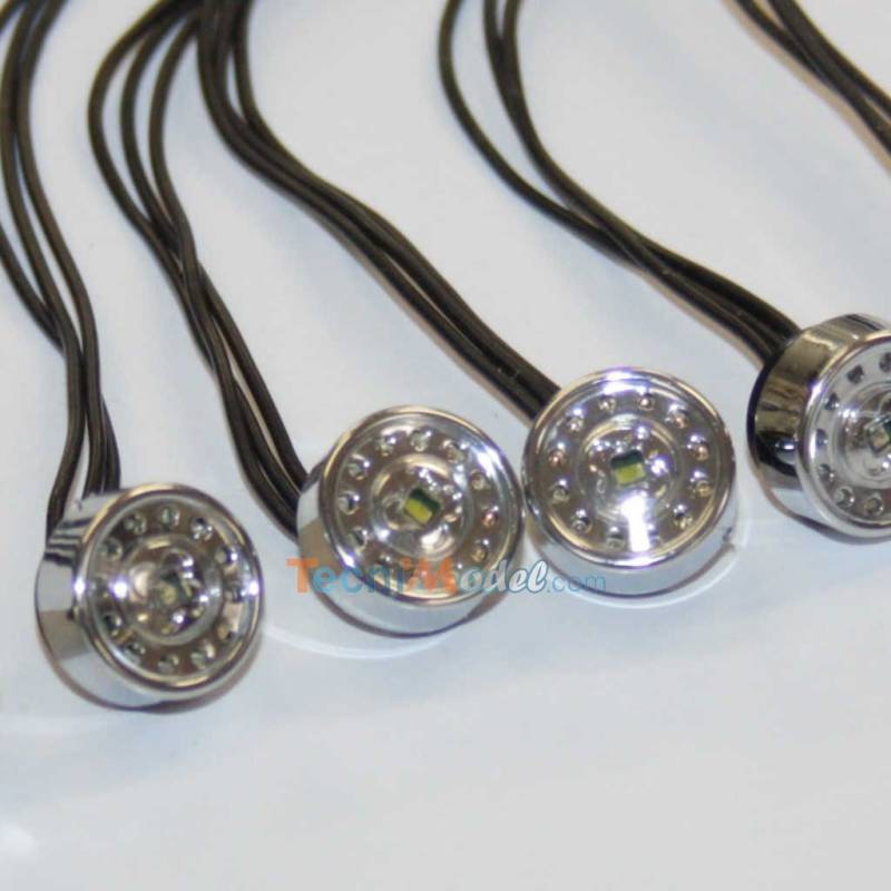Lot de 6 feux arrière à leds pour camions radiocommandés - Pistenking / Verkerk RLR