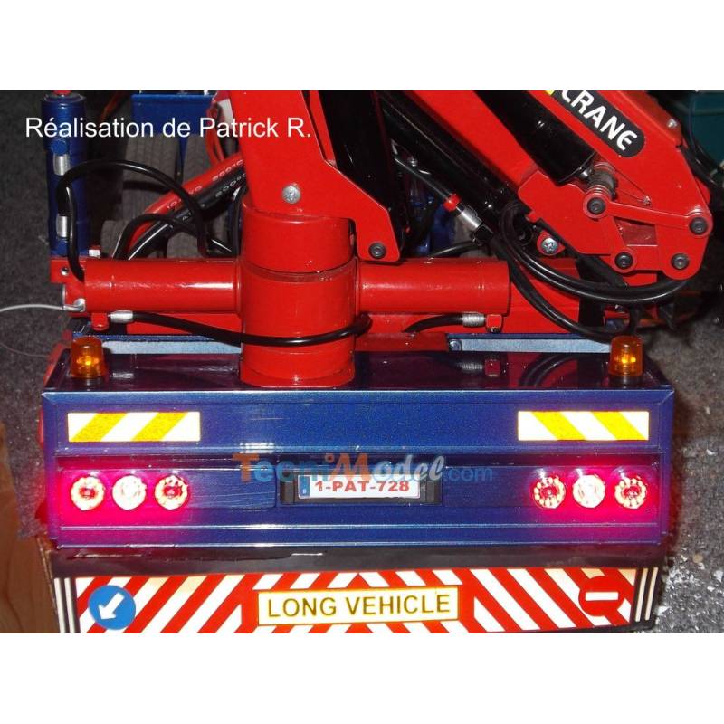 Lot de 6 feux arrière à leds pour camions radiocommandés - Pistenking / Verkerk RLR
