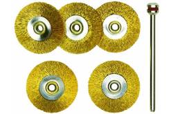 Brosses en laiton - disques Ø 22 mm par 5 pièces