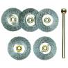 5 Brosses en acier - disques Ø 22 mm