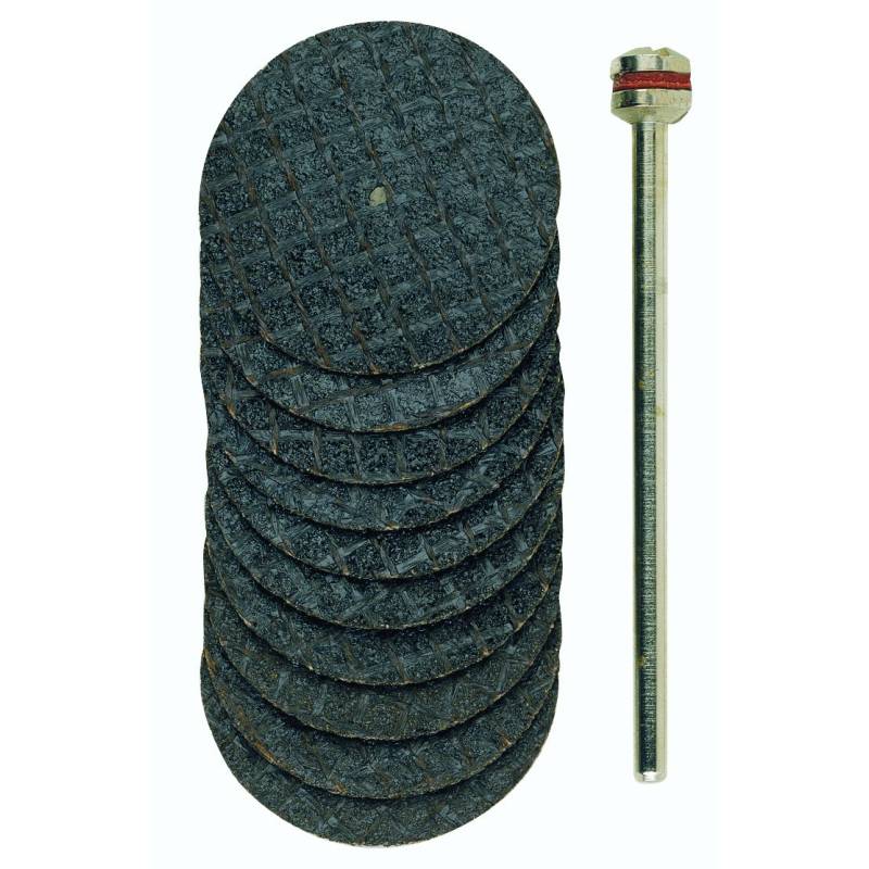 Disques à tronçonner armés en oxyde d'aluminium Ø 22 mm axe 2,35 par 10 pièces