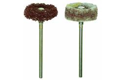 2 Nylon fleece brushes Ø20mm shaft Ø2.35mm - Proxxon 28282