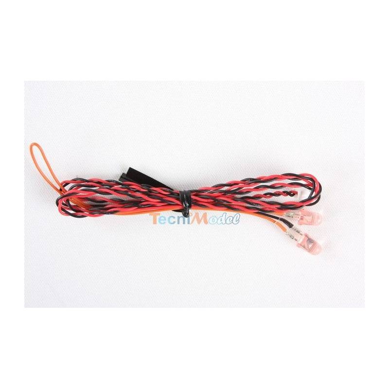 Faisceau de 2 leds Ø5mm rouges pour module Multifonctions Tamiya (56511 ou 56523) 7175100