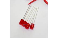 Kit 4 leds rouges diffusantes cylindriques 5mm 7.2v 