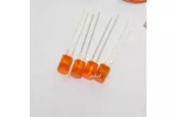 Kit 4 leds oranges diffusantes cylindriques 5mm 7.2v