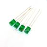 Kit of 4 green cylindrical diffusing leds 5mm 12v