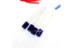 Kit 4 leds bleues diffusantes cylindriques 5mm 7.2v