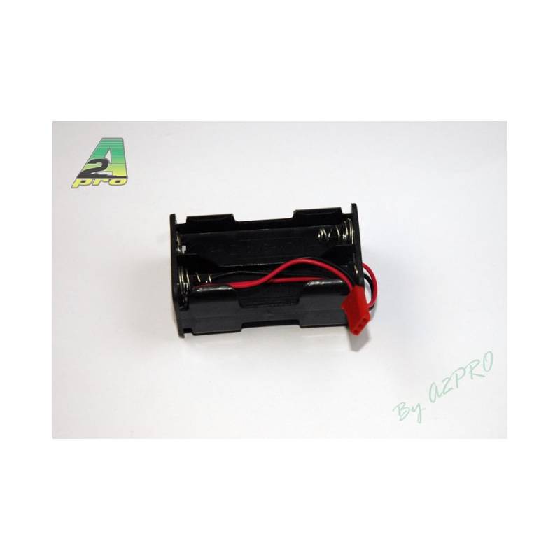 Boîtier porte piles pour 4 accus AA type LR6 avec prise Futaba