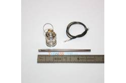 1 White navigation light 360° Ø14 x 24mm with mast and 6v bulb - Aero-Naut 566424