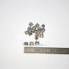20 Dalots en métal nickelé 7x7x4mm