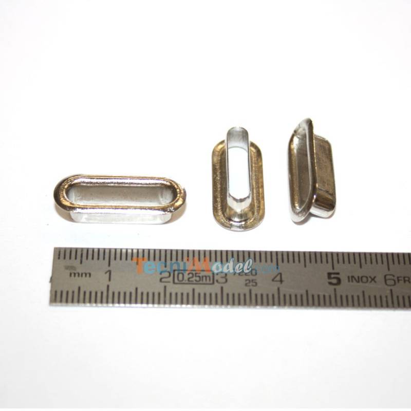 20 nickel-plated metal dowels 24x10x6mm