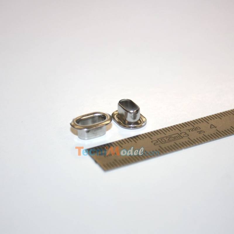 20 x 13 x 9 x 6mm nickel-plated metal tubes
