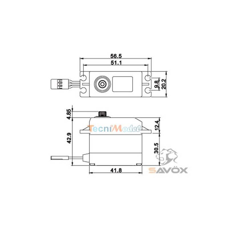 Servo Savöx digital SW-0231MG+ 25Kg.cm/7,4V étanche - SAVÖX SW-0231MGP