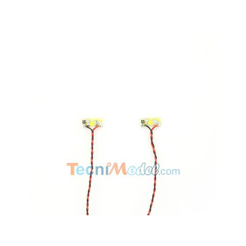 2 SMD white 7.2V LED boards for rectangular lights