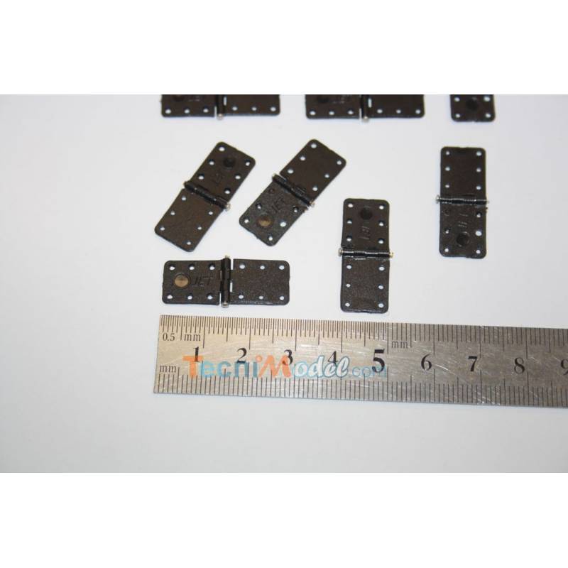 6 Small nylon hinges 11x28mm with metal pin