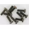 10 Vis tête ronde M3x10mm