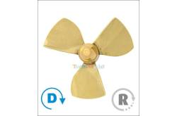 Three-blade brass propeller for Ø30mm M3 nozzle 150 Range Type A Raboesch Right rb150-01