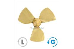 Three-blade brass propeller for Ø30mm M3 nozzle 150 Range Type A Raboesch left rb150-02