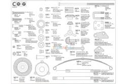 Sachet C (Pièces de ponts) pour camions Tamiya Actros 3363, Cascadia, Grand Hauler, Scania 770 S