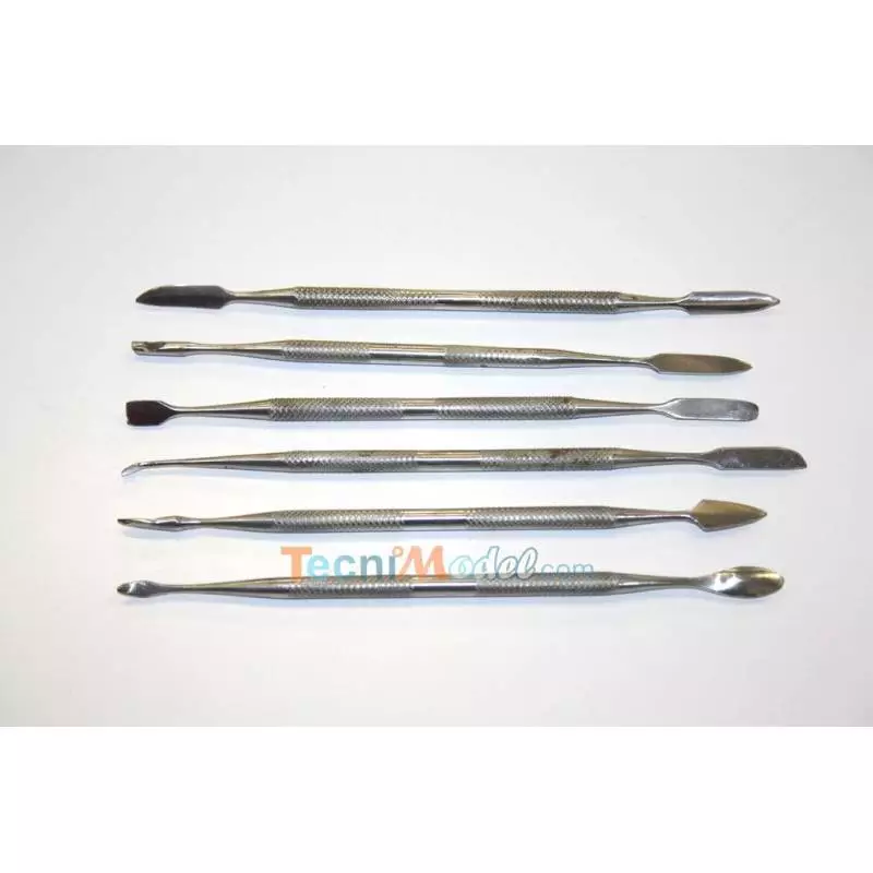 Lot de 6 spatules pour l'application et le travail du mastic