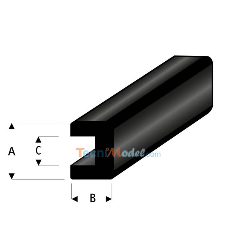 2m Profilé souple pare-battage carré 10mm