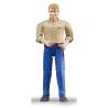 Figurine Homme Blond Avec Jean Bleu Clair - BRUDER 60006