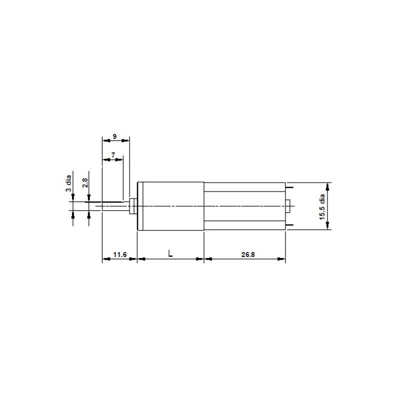 Gear motor d 16mm 62:1 with epicyclic gear train