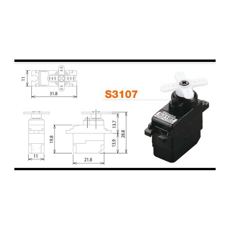 Servo Futaba nano S3107 12N.cm