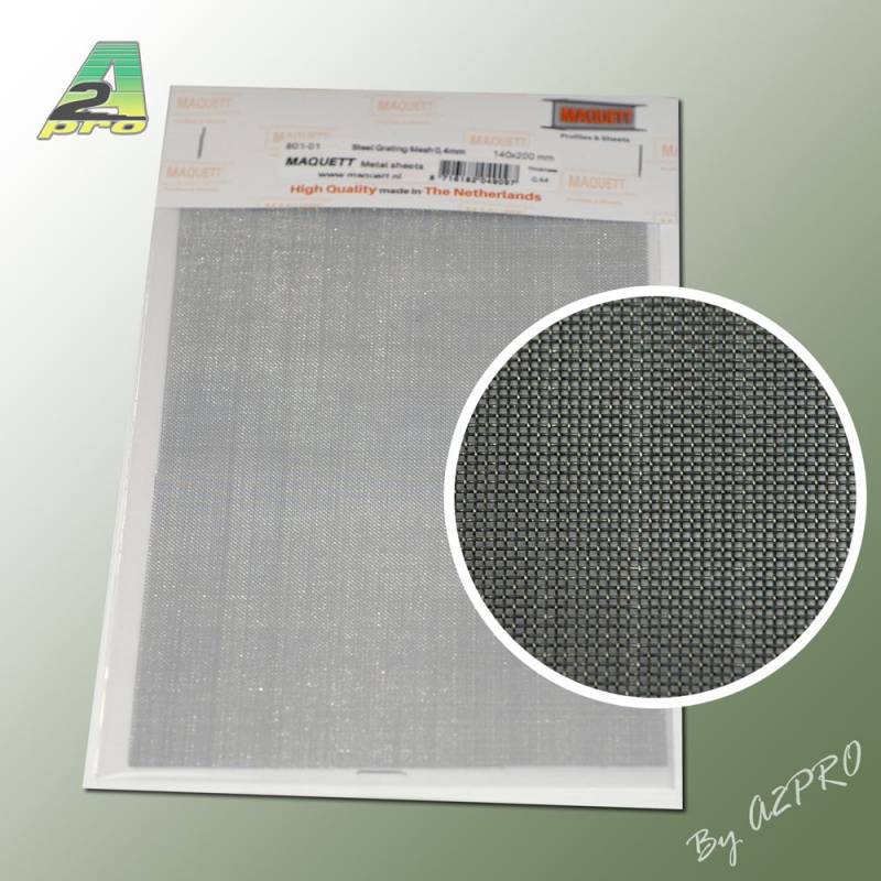 1 Grille acier galvanisé 200x140x0,44mm maille de 0,4mm