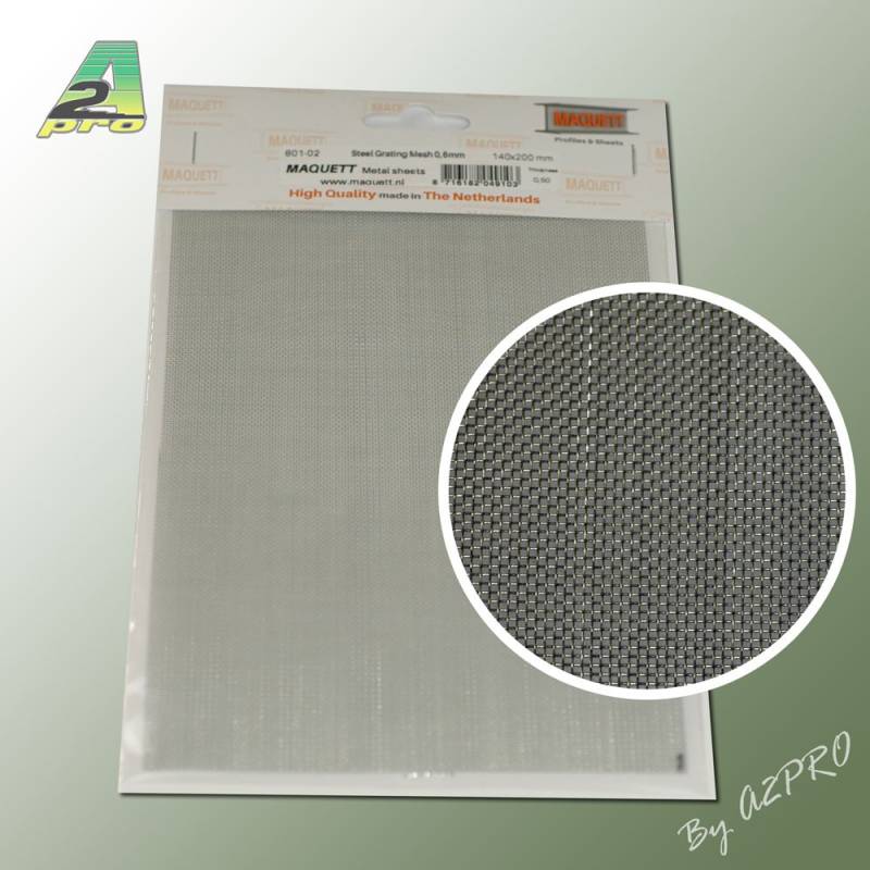 1 Grille acier galvanisé 200x140x0,5mm maille de 0,6mm