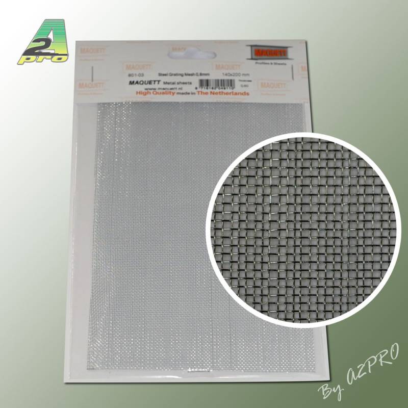 1 Grille acier galvanisé 200x140x0,60mm maille de 0,8mm