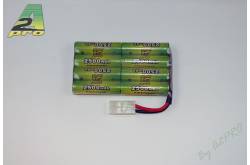 Pack Nimh 9.6v 2500mAh prise TAMIYA (235 grs)