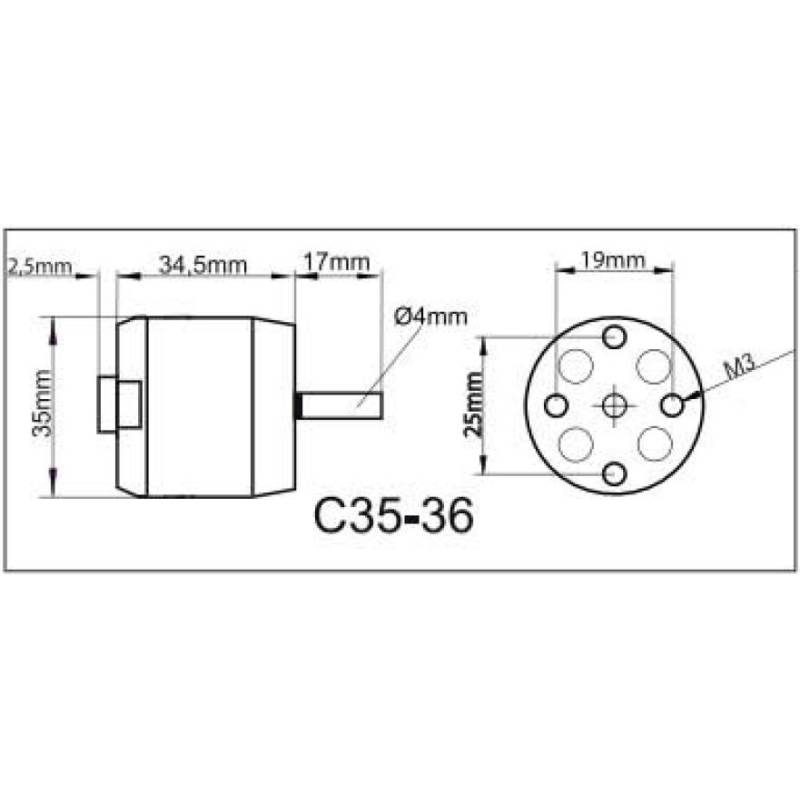 ROXXY Brushless Outrunner Motor C35-36-1500kV