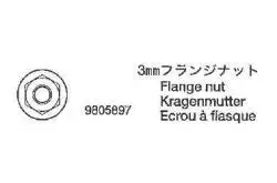 10 Ecrous à flasque M3
