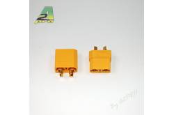 Paire de connecteurs XT-90 1Mâle/1Femelle OR Haute Qualité