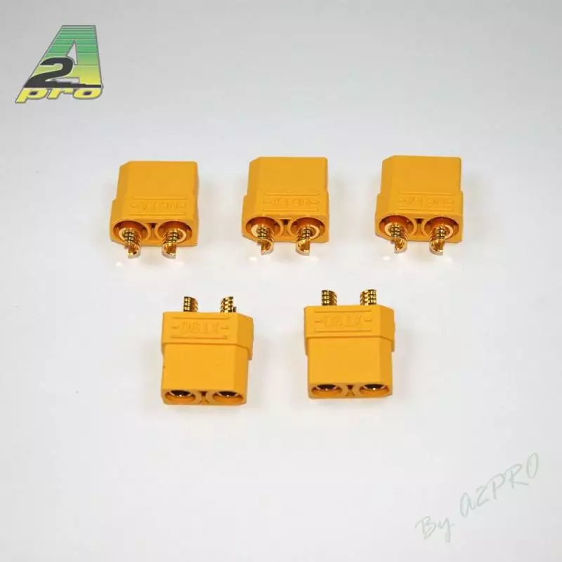 5 Connecteurs XT-90 Femelle OR très haute qualité