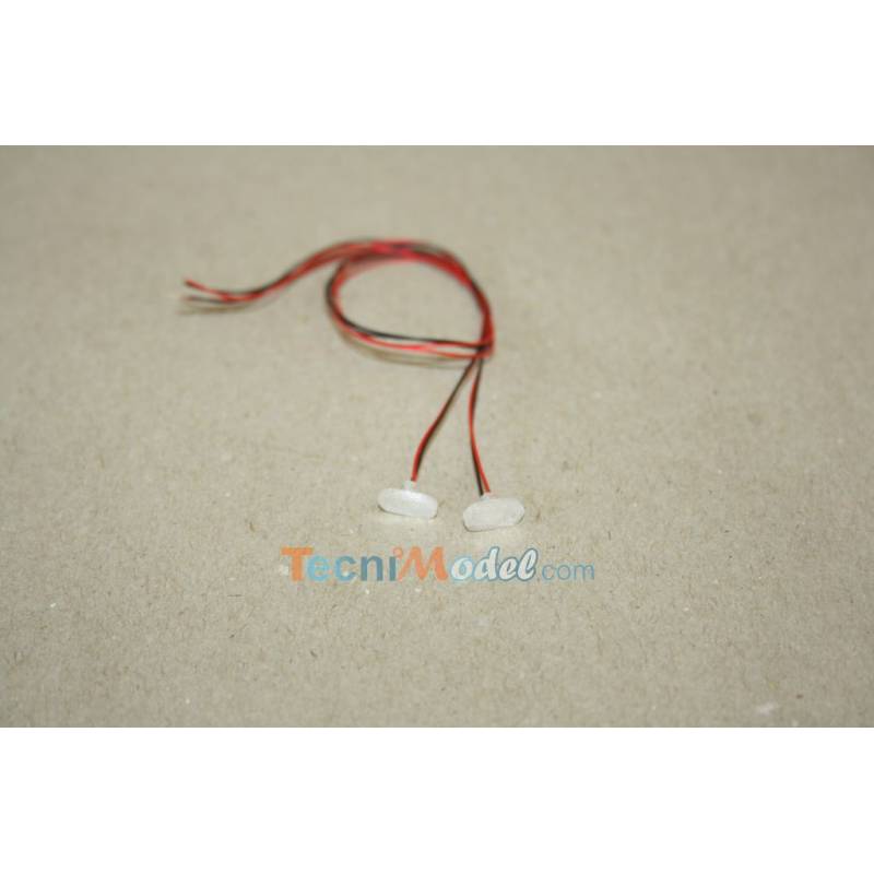 Paire de feux latéraux blancs 8x4mm 7,2V - 12V