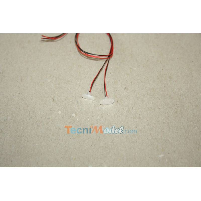 Pair of white side lights 8x4mm 7.2V - 12V