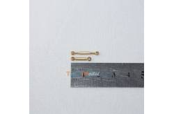 2 ridoirs laiton M2 8mm 2 embouts anneaux