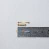 2 ridoirs laiton M1.4 8mm 2 embouts anneaux