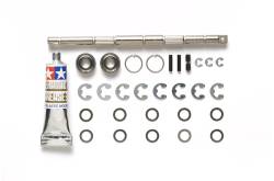 Reinforced axle for a gearbox Tamiya