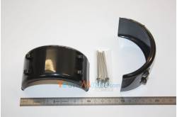Pair of black ABS rear mudguards