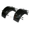 Pair of black ABS front mudguards