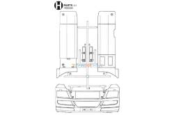 H Parts Grille + skirts MAN 4x2 56329
