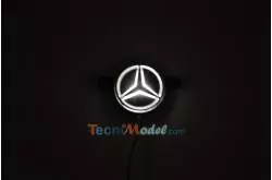 Logo Étoile Mercedes-Benz éclairant (blanc) pour camion radiocommandé 1/14 - Lesu S-1222-A