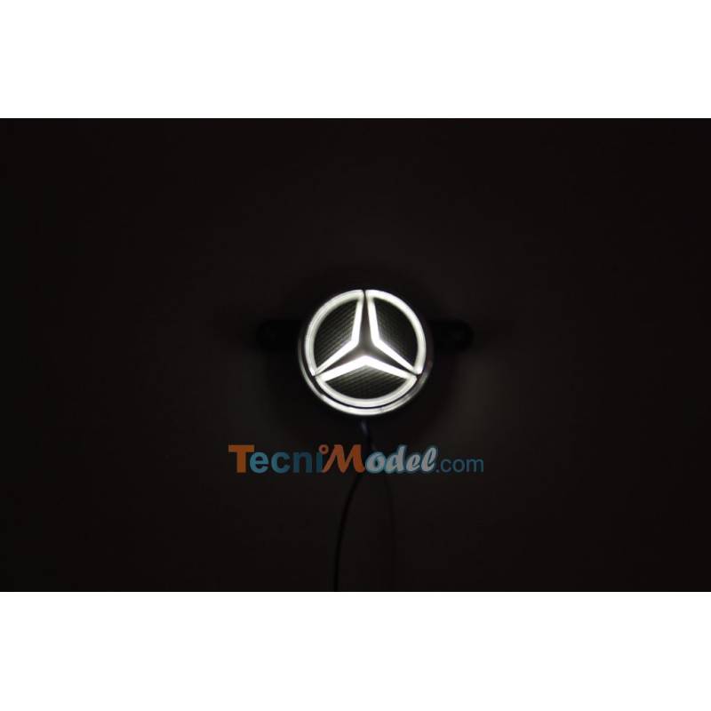 Logo Étoile Mercedes-Benz éclairant (blanc) pour camion radiocommandé 1/14 - Lesu S-1222-A